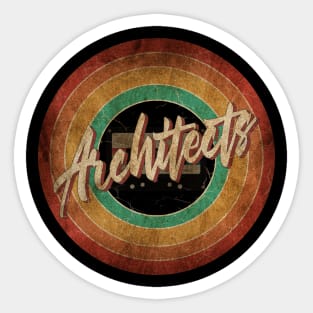 Architects Vintage Circle Art Sticker